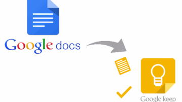 add notes to google keep from google docs