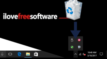 add recycle bin to windows 10 system tray