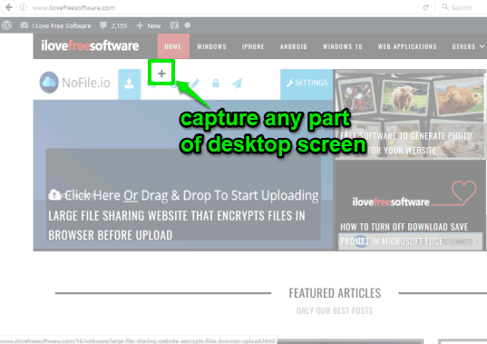 capture any part of desktop screen