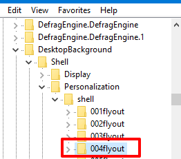 create 004flyout key