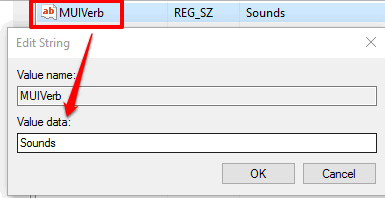 create MUIVerb String and then set the value data