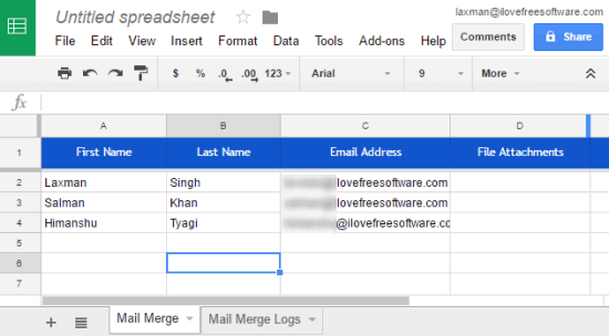 fill details of users in custom merge template