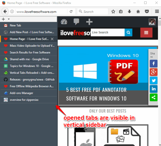 firefox tabs are visible in left sidebar