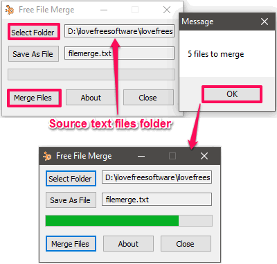 free file merge in action