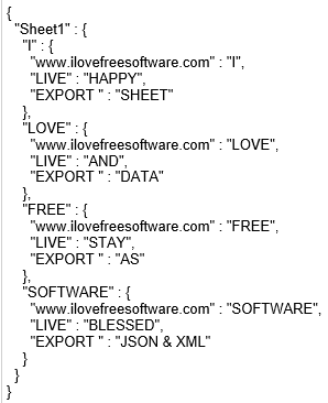 how to export google sheet data as XML and JSON file