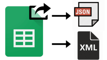 how to export google sheet data as XML and JSON file