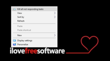 how to kill all not responding tasks using windows 10 context menu