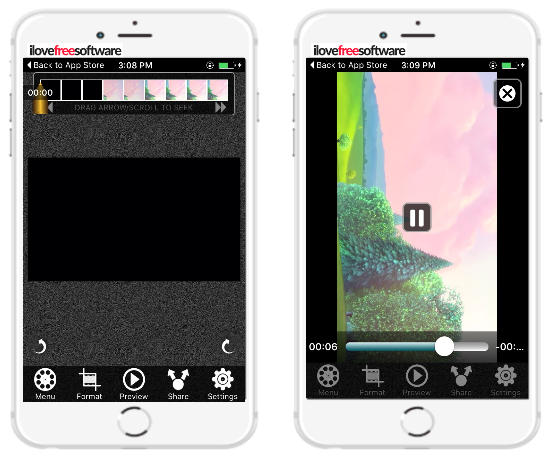 iphone app to rotate videos- video swivel- main interface