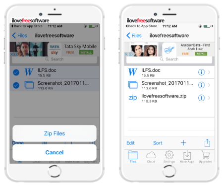 iphone apps to zip files- zip and rar file extractor free-zip files on iPhone