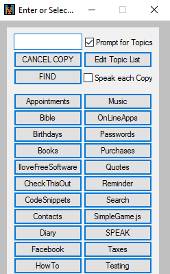 save the copied text to a topic-cliplog