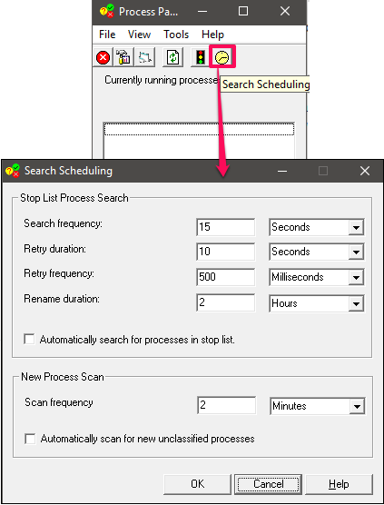 scheduler process patrol action