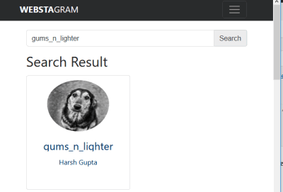search for instagram user