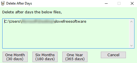 free software to delete files after days