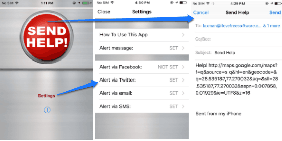 send help iphon sos app