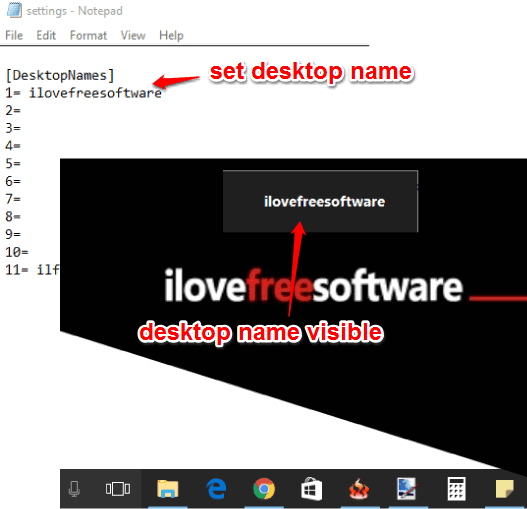 set desktop names