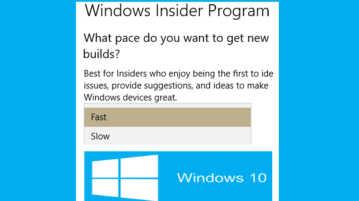 set pace to receive preview builds in windows 10