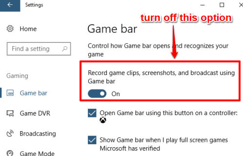 turn off record game clips option