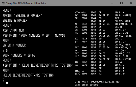 Free TRS-80 Microcomputer Emulator For Windows