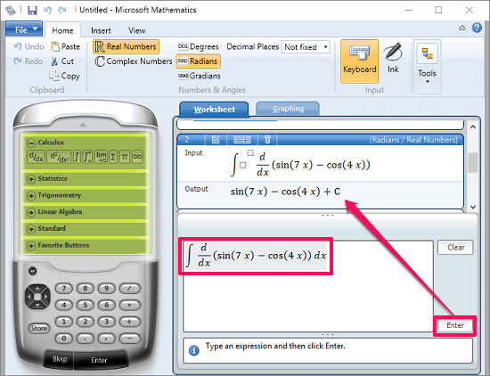 Microsoft_Mathematics solving complex equations