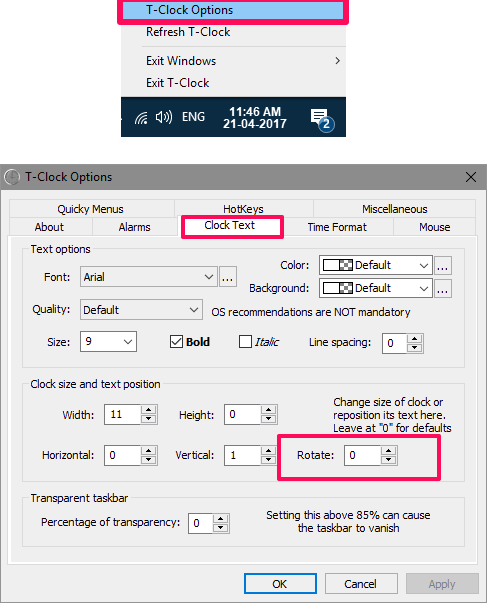 T-Clock_options_rotate option