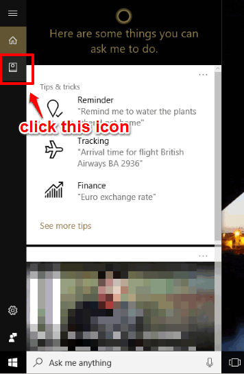 click notebook icon