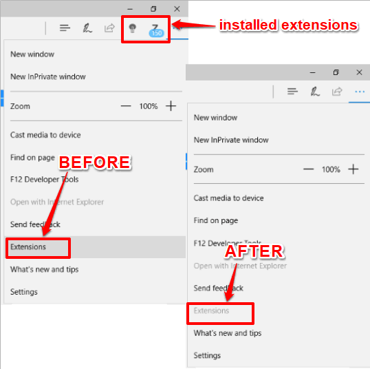 extensions blocked in microsoft edge