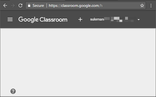 google classroom interface