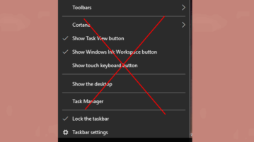 how to disable right click menu of windows 10 taskbar