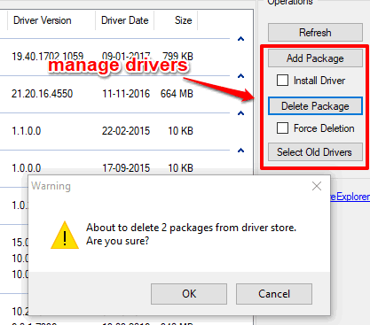 manage drivers