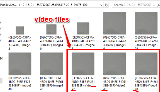 three video files