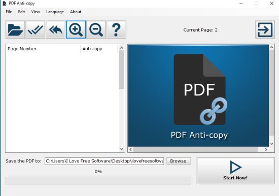 PDF Anti-copy interface