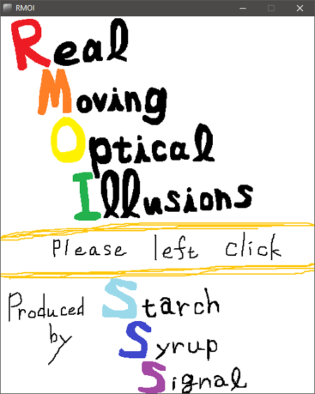 Real Moving Optical Illusions interface