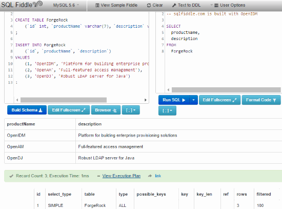 SQL Fiddle: practice sql online