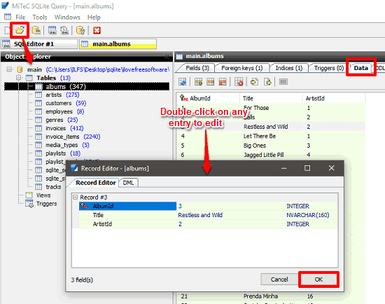 SQLiteQuery sqlite editor software