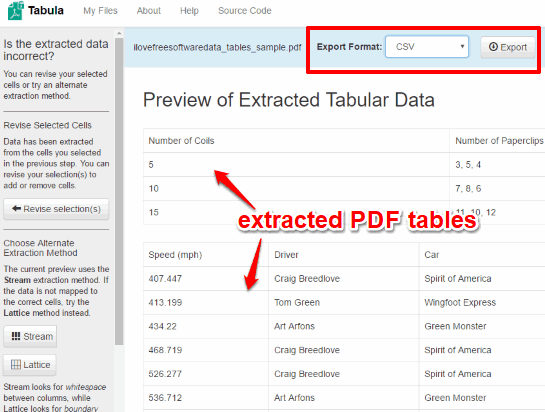 Tabula- extract table from pdf