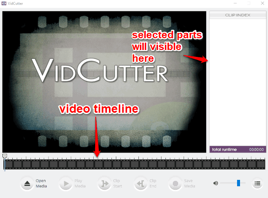 VidCutter- interface