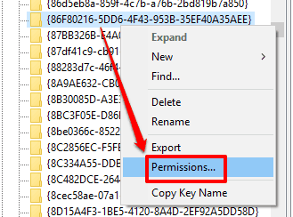 access permissions option