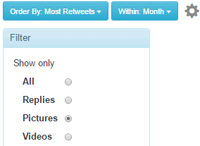 how to find most retweeted photo of any twitter user