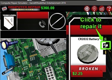 computer repair simulator repair component