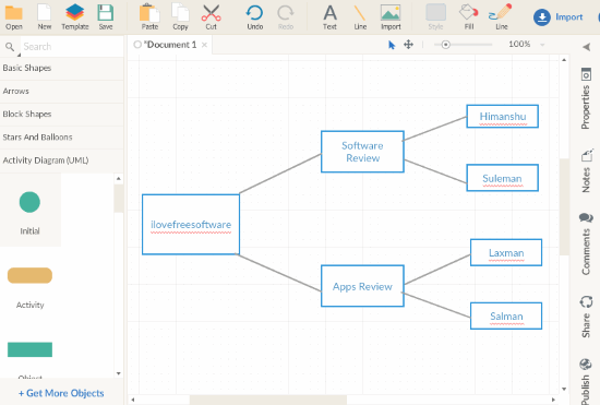 creately- draw tree diagram online