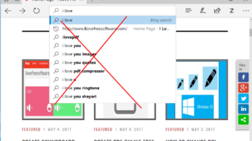 disable search suggestions in microsoft edge