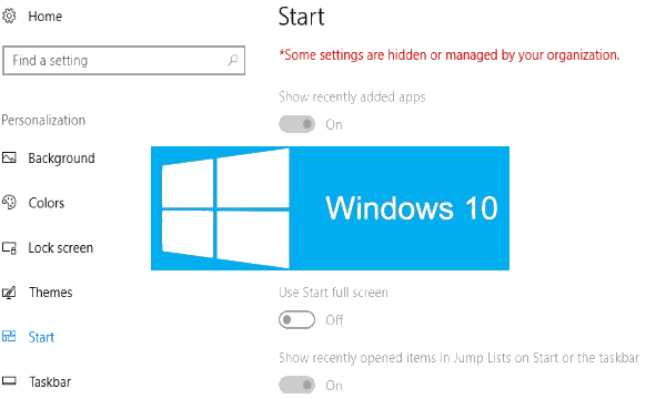 How To Disable Start Menu Settings In Windows 10