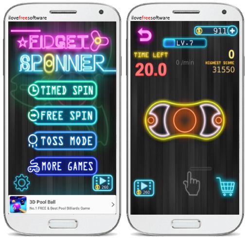 5 free fidget spinner games for Android