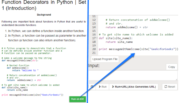 geeksforgeeks- code python online