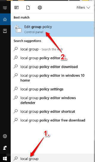 open local group policy
