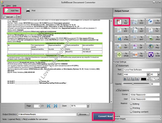 soft4boost document convertern odt to pdf