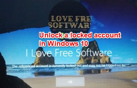 unlock a locked account in windows 10