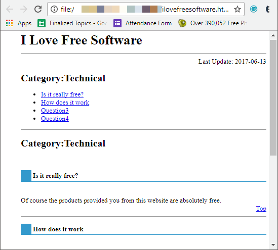 2 Free FAQ Page Generator Software
