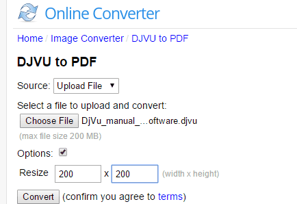 DJVU to PDF website