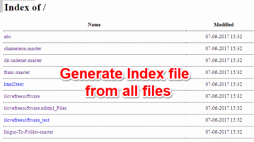 How to Generate an Index File from All Files Present in a Folder featured